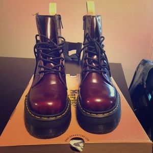Doc Martens Cherry Vegan Jadon II  Platform Boot